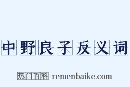 中野良子反义词是什么意思的图片